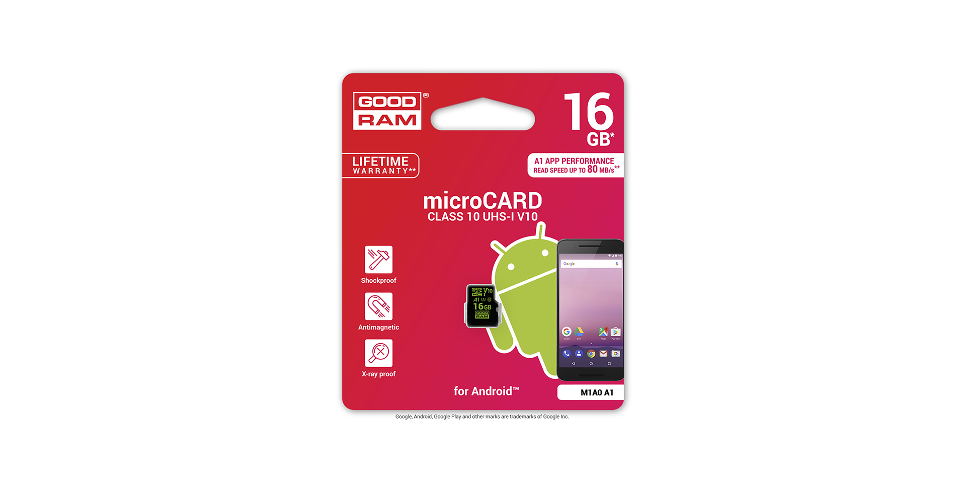 Carte Micro SD GOODRAM M1AA, SDXC-SDHC, 128GO classe 10